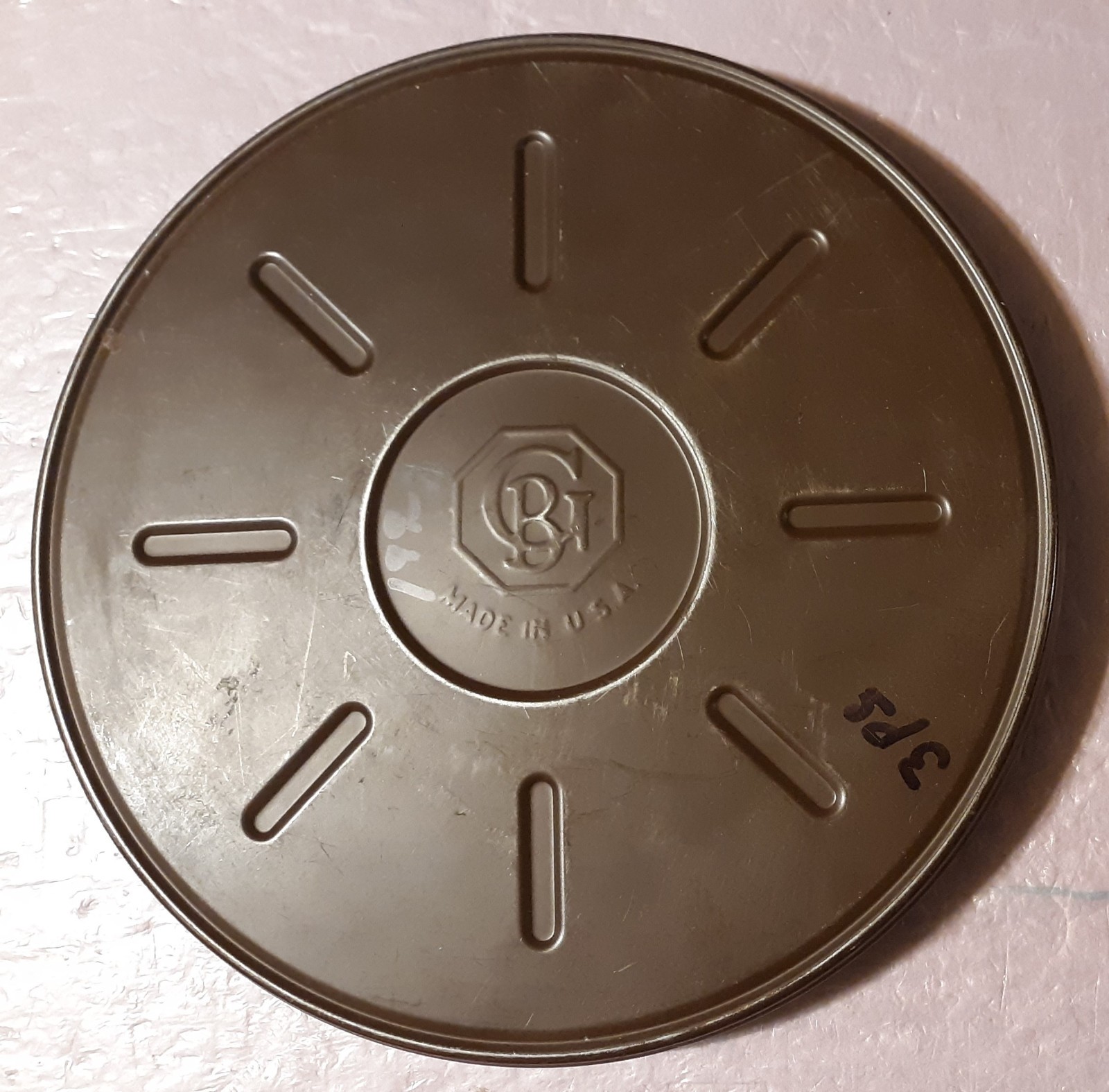 9″ 600 ft Metal Case for 16mm Projector Film Take-up Reel Vintage