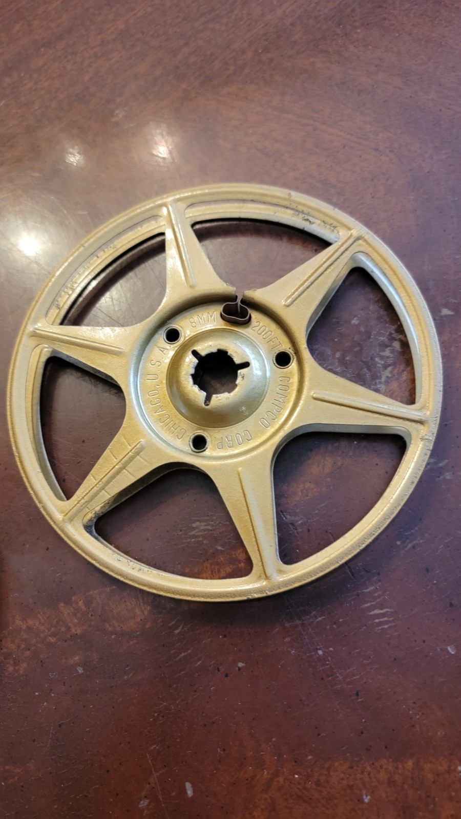 Lot Of 6 Vintage used 8 mm Film Metal 5″ Reel & Case Compco