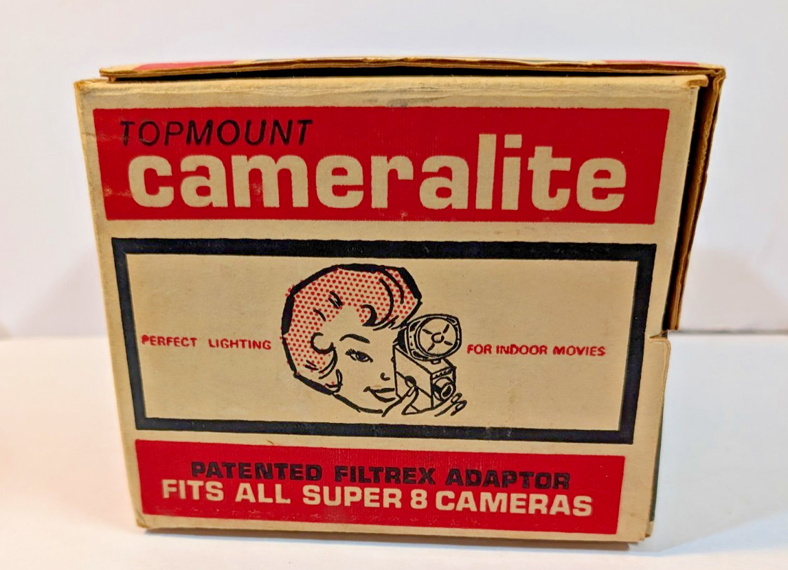 VINTAGE ACME-LITE Topmount Cameralite 91 Movie Camera Light- FITS ALL SUPER 8