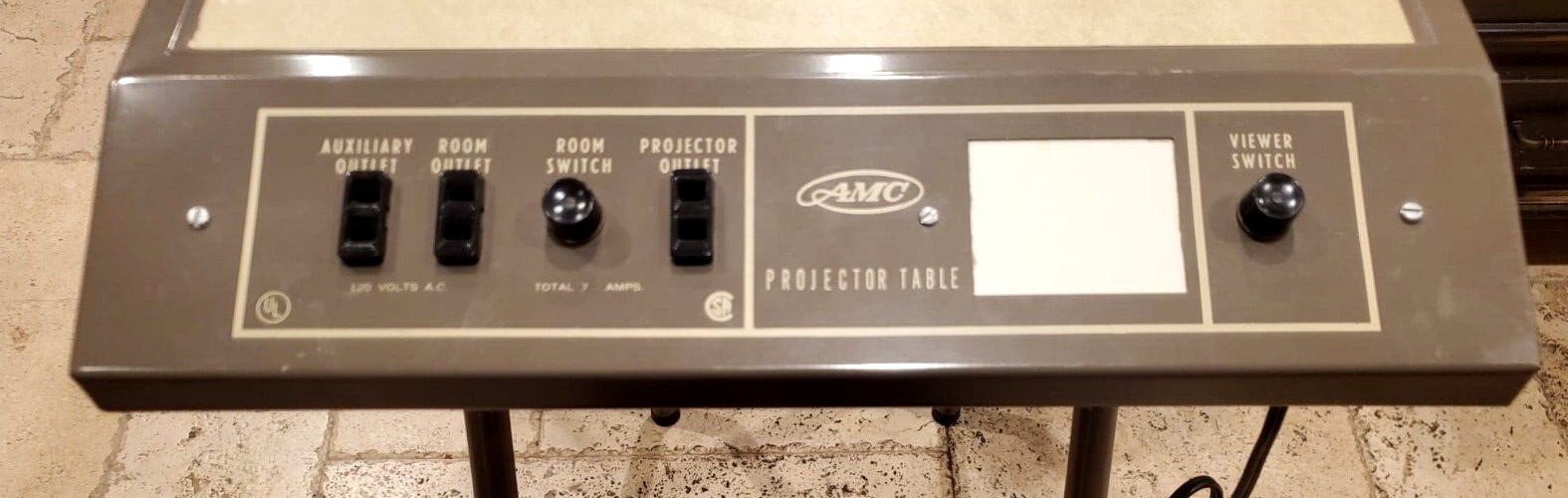 Vintage AMC Projector Projection Table w/ Room Switch Auxiliary ETC.
