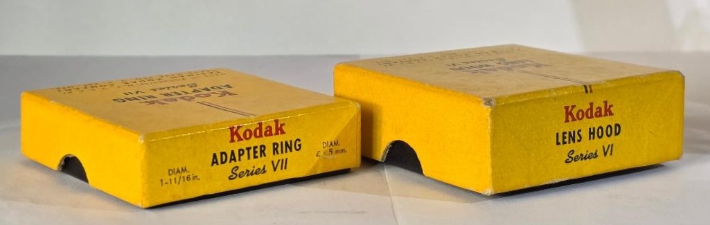 Kodak Vintage Boxes Series VI Lens Hood and Series VII Adapter Ring