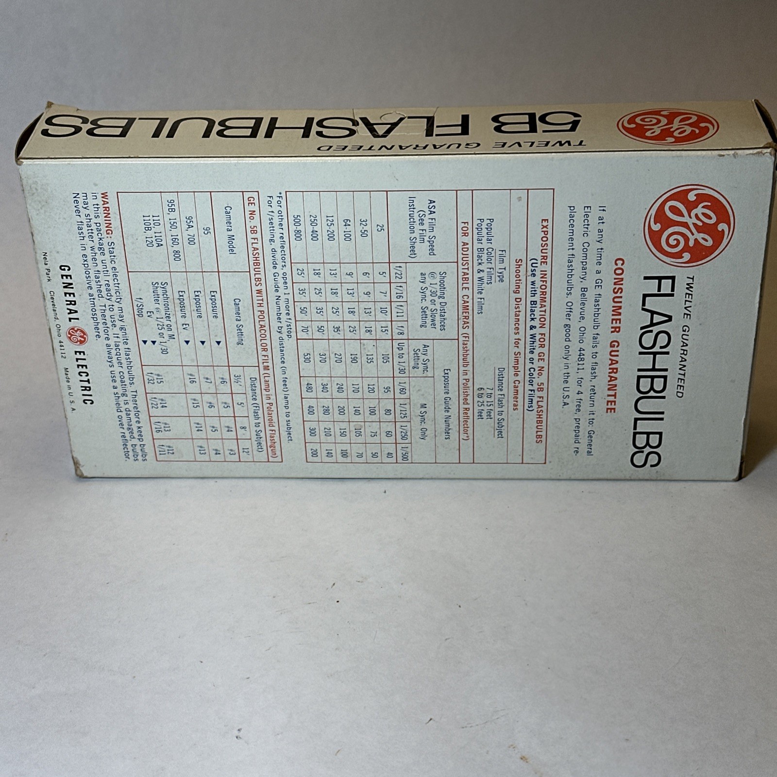 Vintage GE GENERAL ELECTRIC 5B Camera Flashbulbs 12 Bulbs Kingston Pharmacy