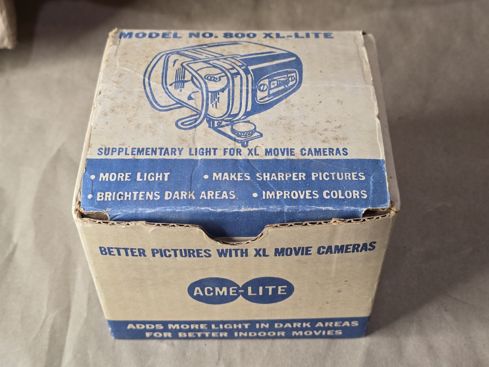 Vintage Acme Lite 800 XL for Movie Cameras Works Well Vintage Video Light