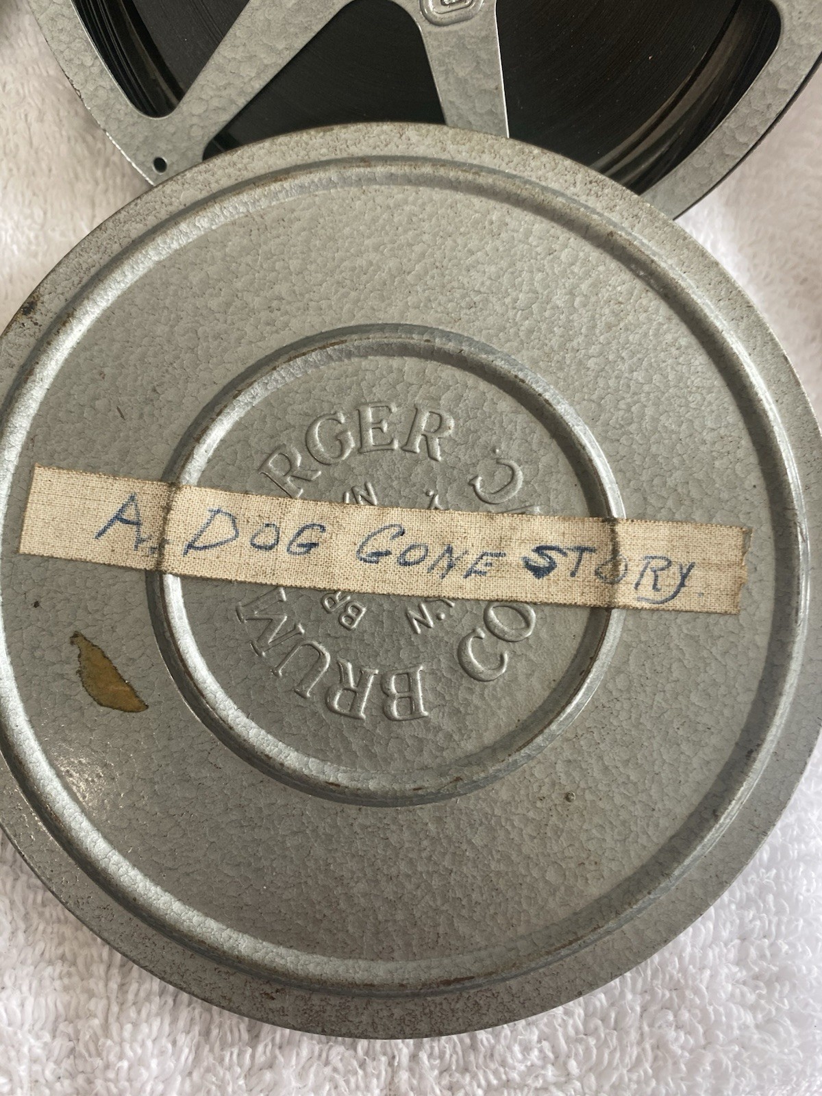 Vintage Film Reels Metal Cans Lot ABBOTT & COSTELLO A DOG GONE UNKNOWN. (3)