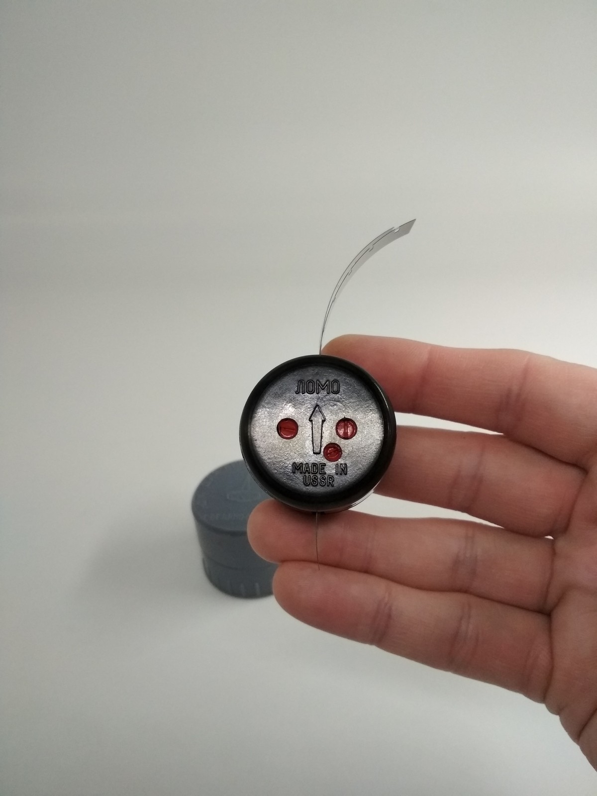 Knife for separating movie film sizes from 16 mm to 2×8 mm, made in USSR, *1228