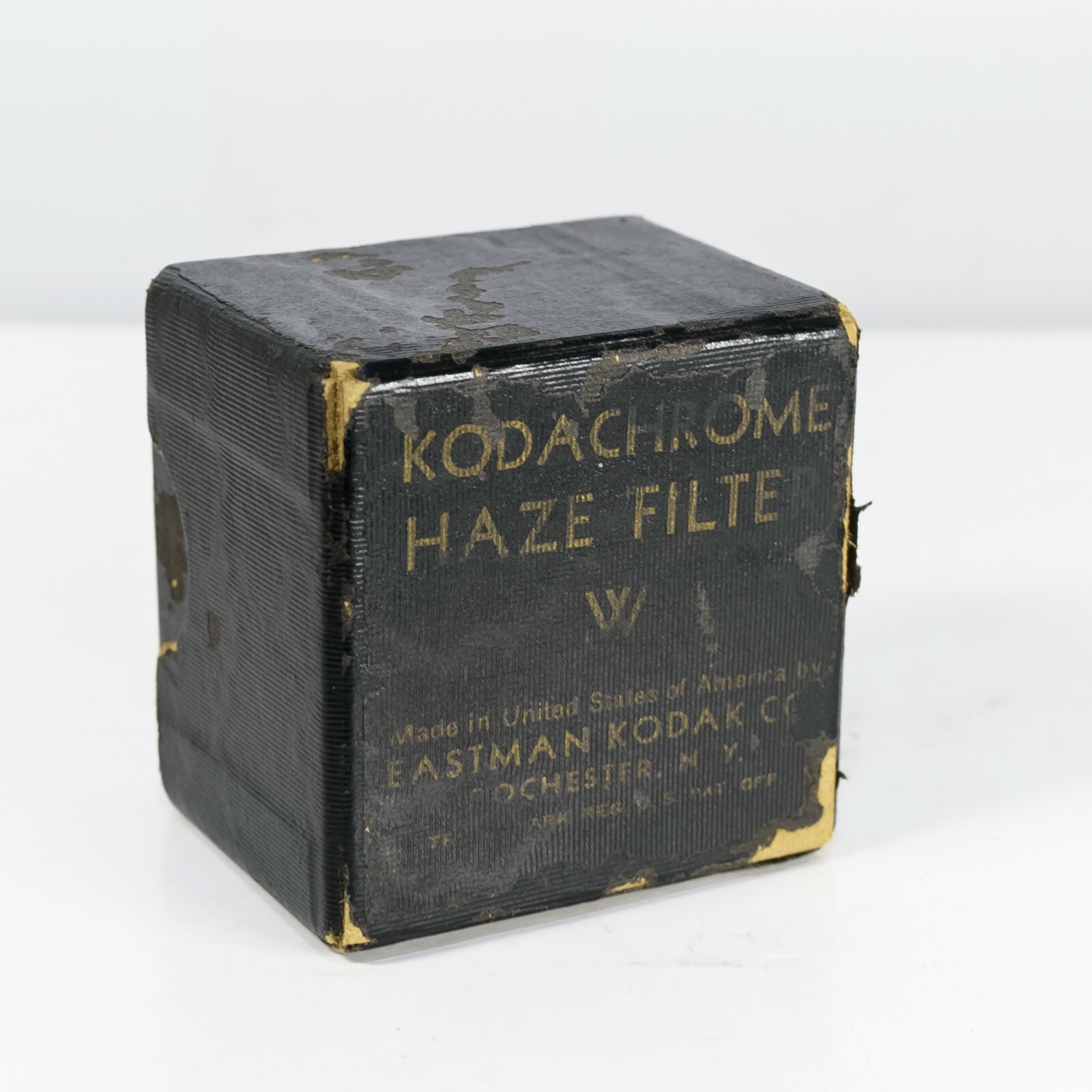 Early Kodak Empty Blue Fabric Covered Box for Kodachrome Haze Filter “W”