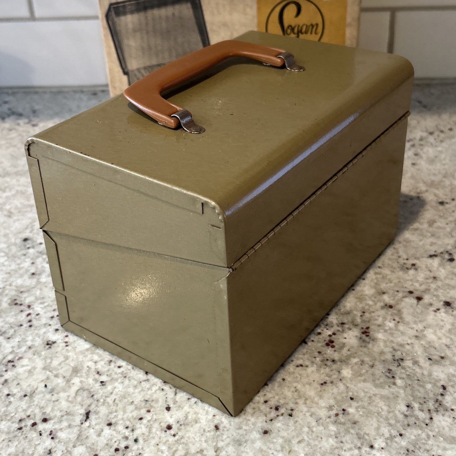 New NOS Vintage Logan 183PL All Metal Reel Chest For Movie Reels & Cans