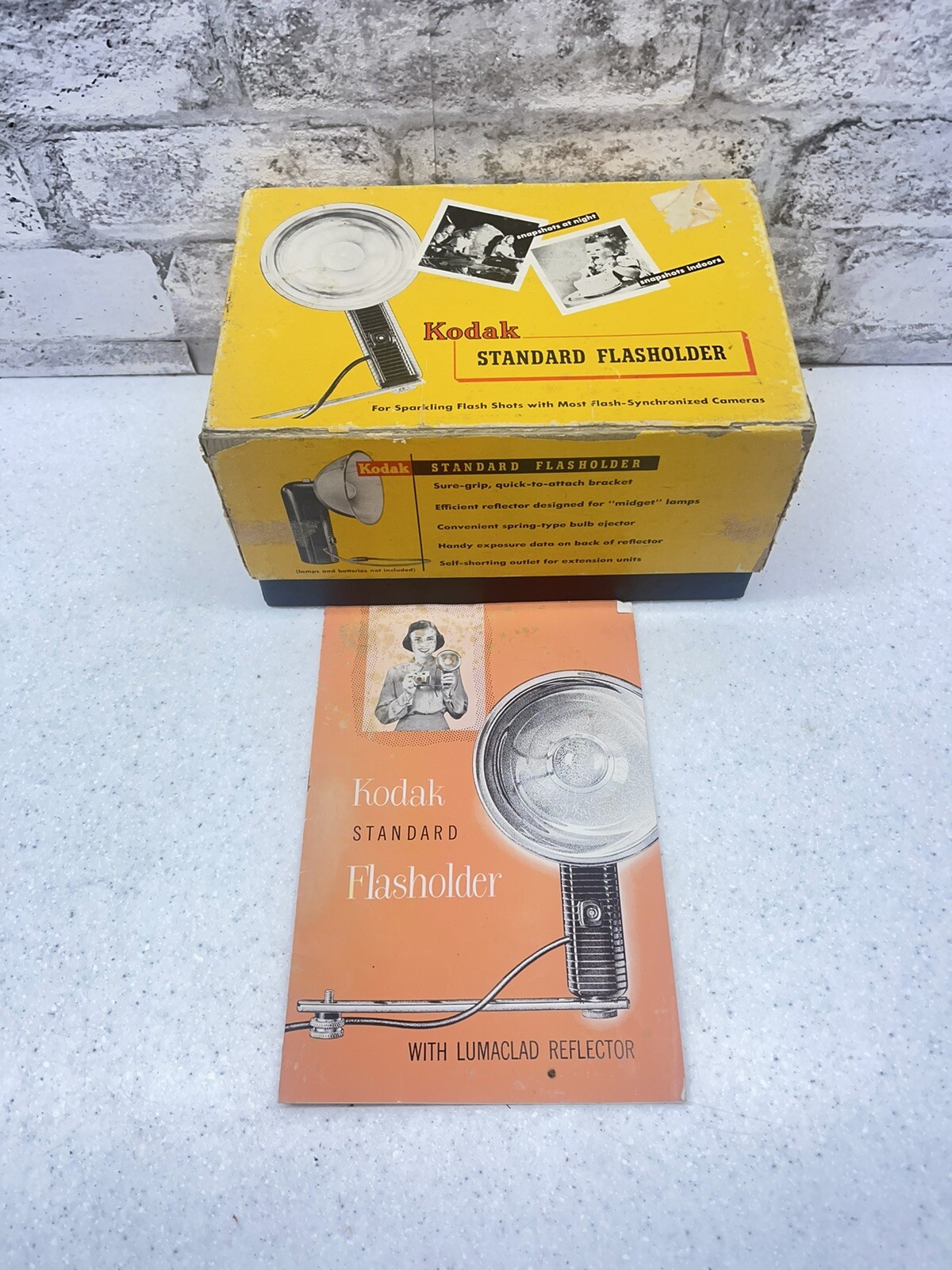 Vintage KODAK Standard Flash Holder in Original Box With Manual
