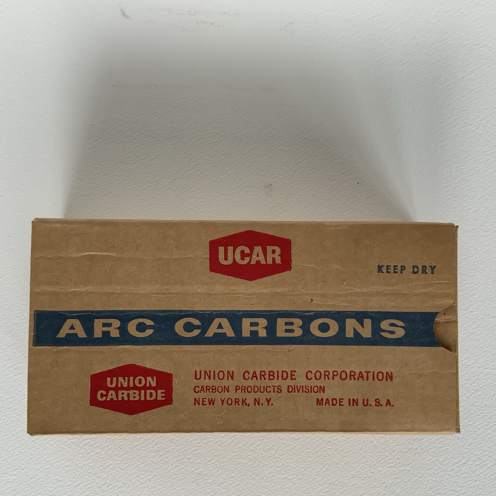 UCAR CARBON ARC RODS Copper Cover Cinema BOX of 50 pcs 7/16″ x 9″ NEGATIVE