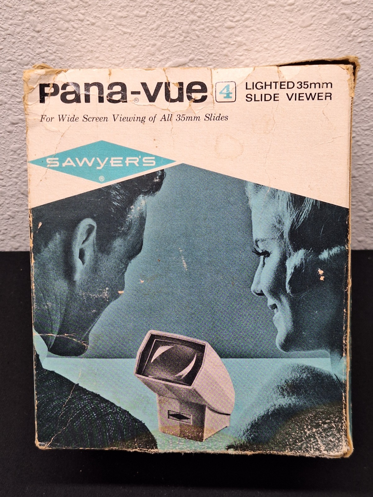 Vtg PANA-VUE 4 LIGHTED 35MM SLIDE VIEWER SAWYERS USA NOT COMPLETE