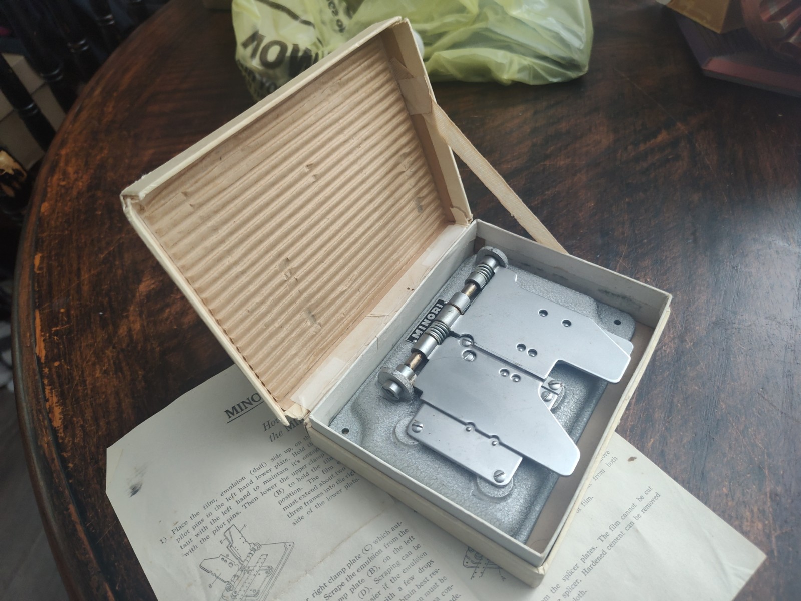 Minori Film Splicer for 8mm & 16mm, Rokuwa Co in Japan w/ Box and Instructions