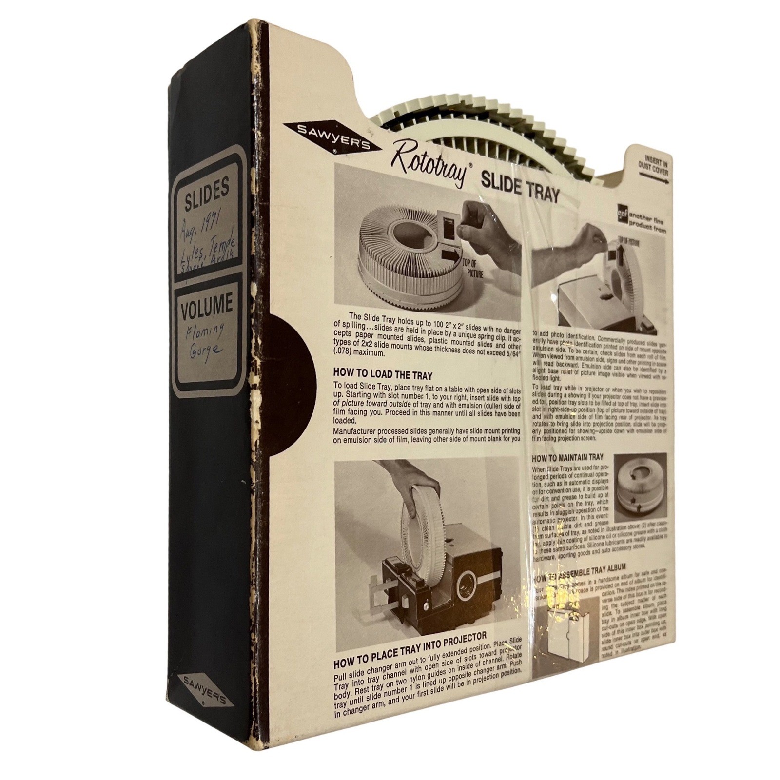 Sawyers Rototray 100 Slide Tray Carousel Projector Vintage Photography Accessory