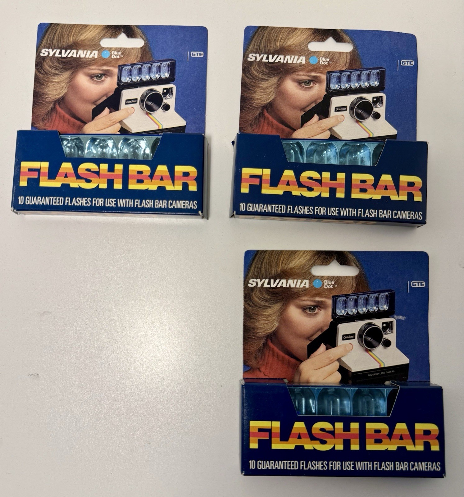 Flash Bar By Sylvania. For Use With Flash Bar Cameras. Lot Of 3 Packages.