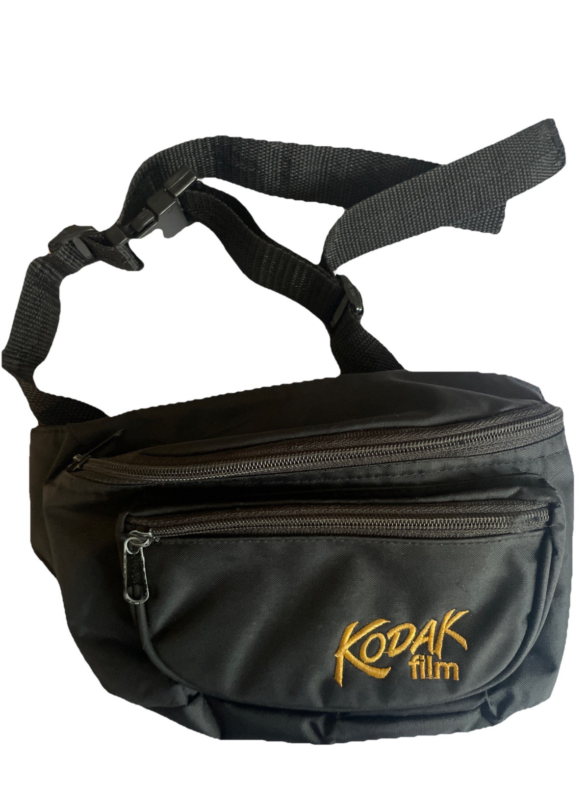 Vintage 1990s Kodak Film Photography Black Fanny Pack Waist Bag