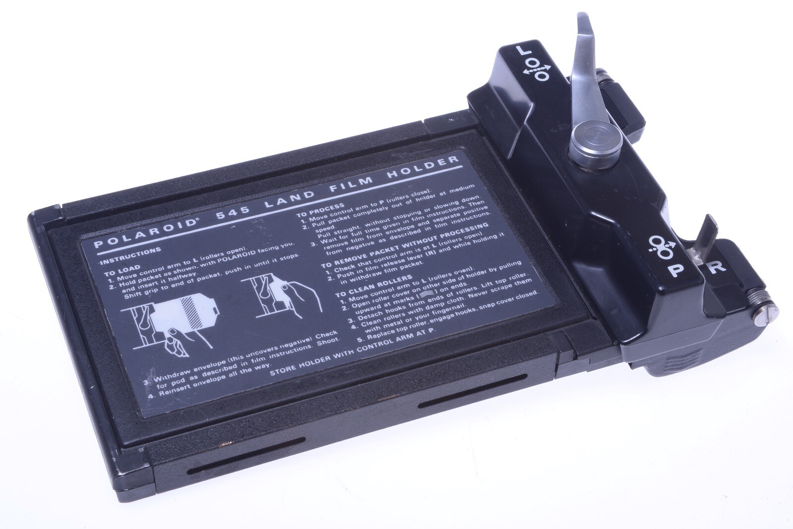 ✅ POLAROID 545 LAND SINGLE SHEET FILM HOLDER ADAPTER FITS GRAFLOK BACK CAMERA
