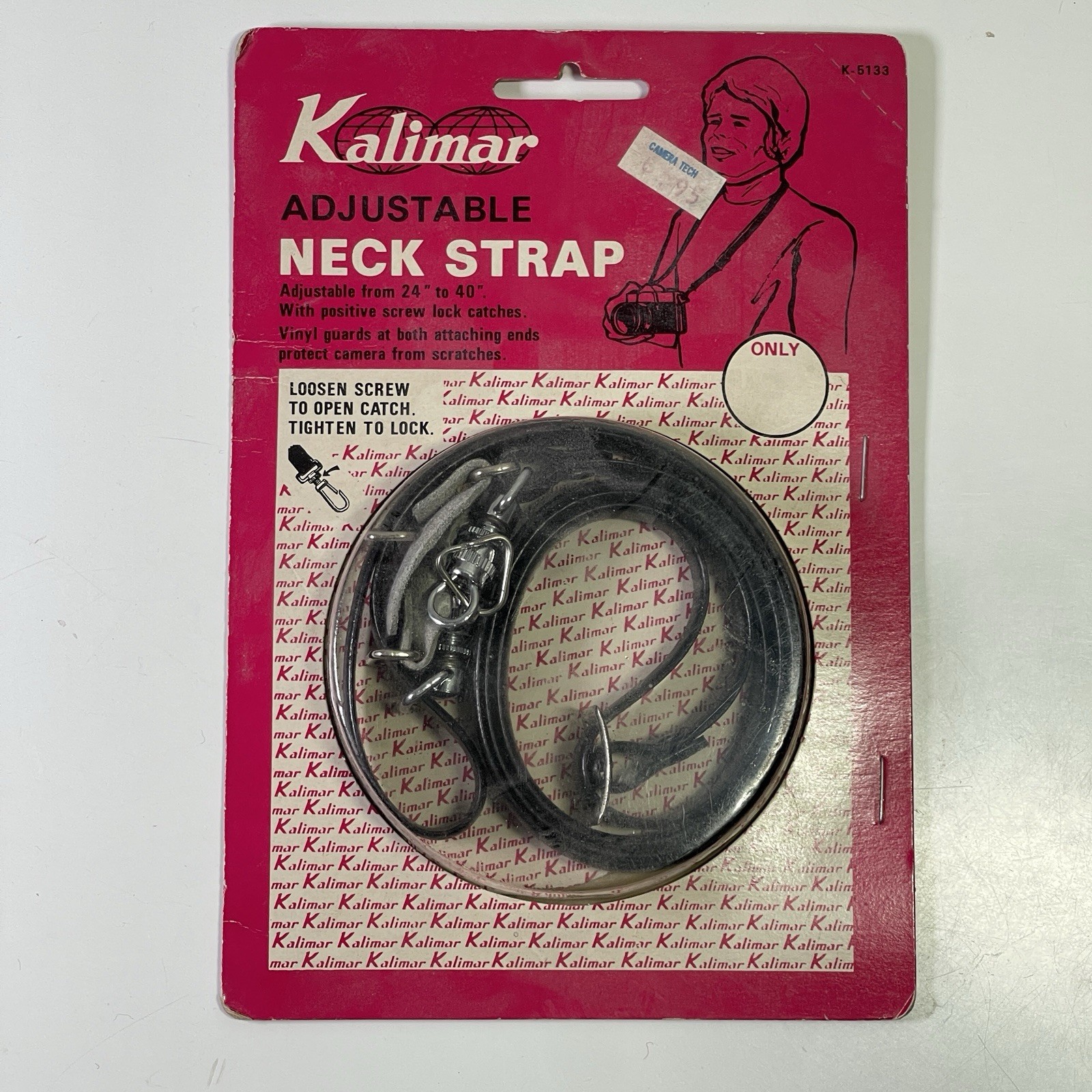 Kalimar Adjustable Camera Neck Strap 24″ – 40″ Vtg Photo Accessory Photography