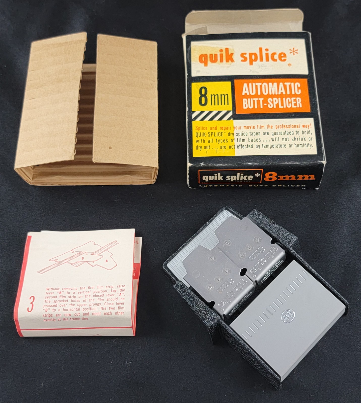 Vintage Hudson Photographic Quik Splice 8mm Automatic Butt Splicer Untested Film