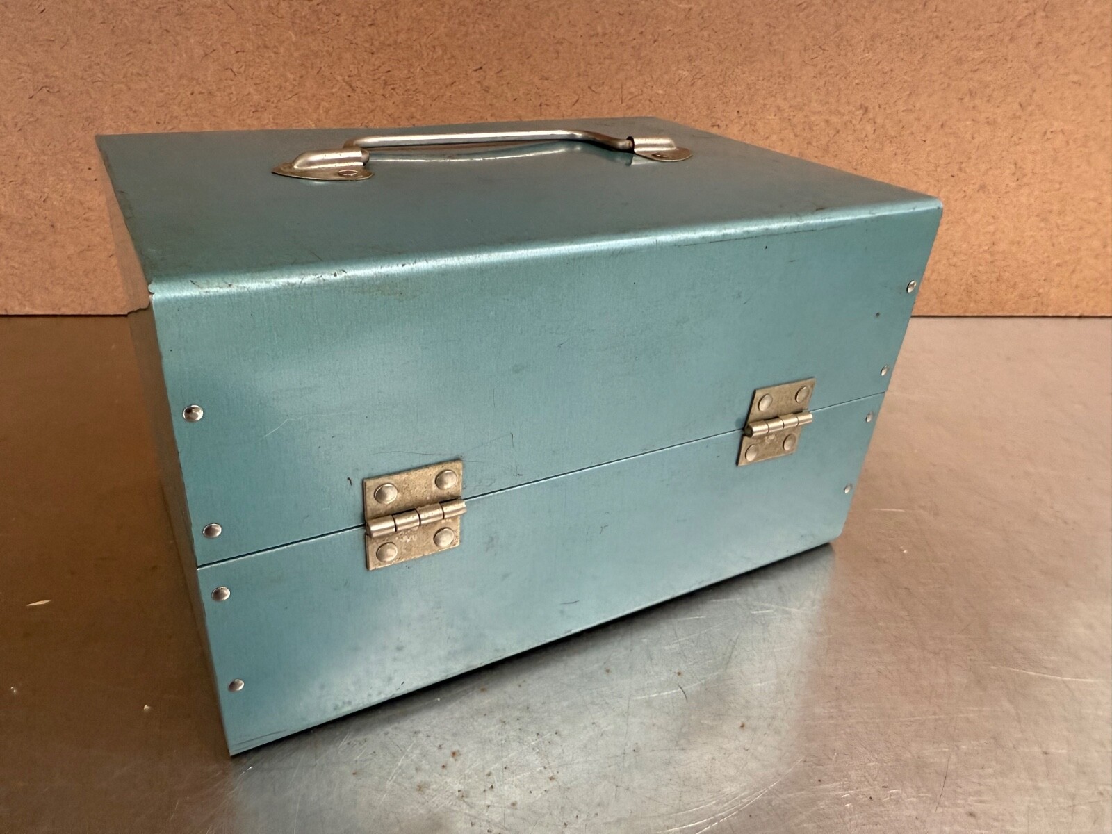 Vintage . Brumberger & Adams Metal Film Can Storage Case Box Containers