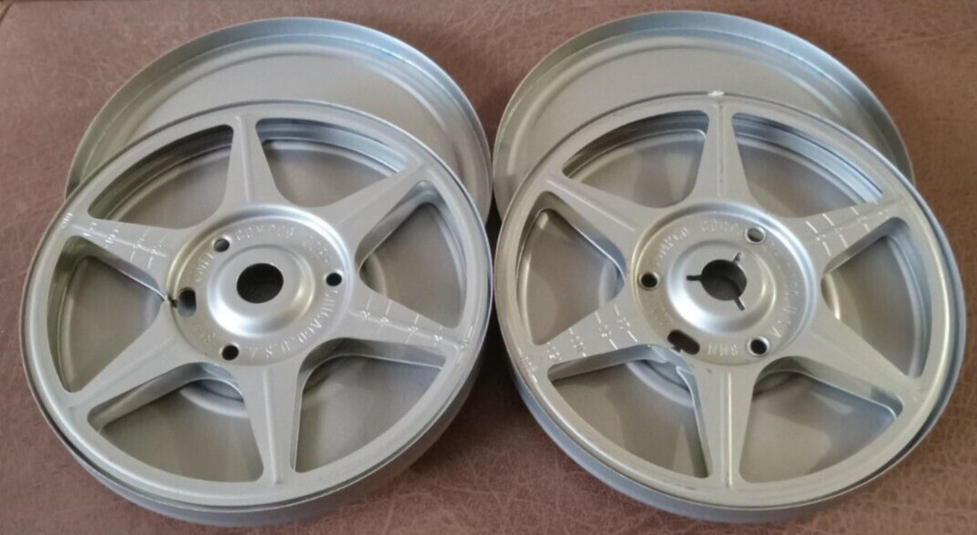 AMC Regular 8mm Movie Auto Take-up Metal Reel & Can lot of 2