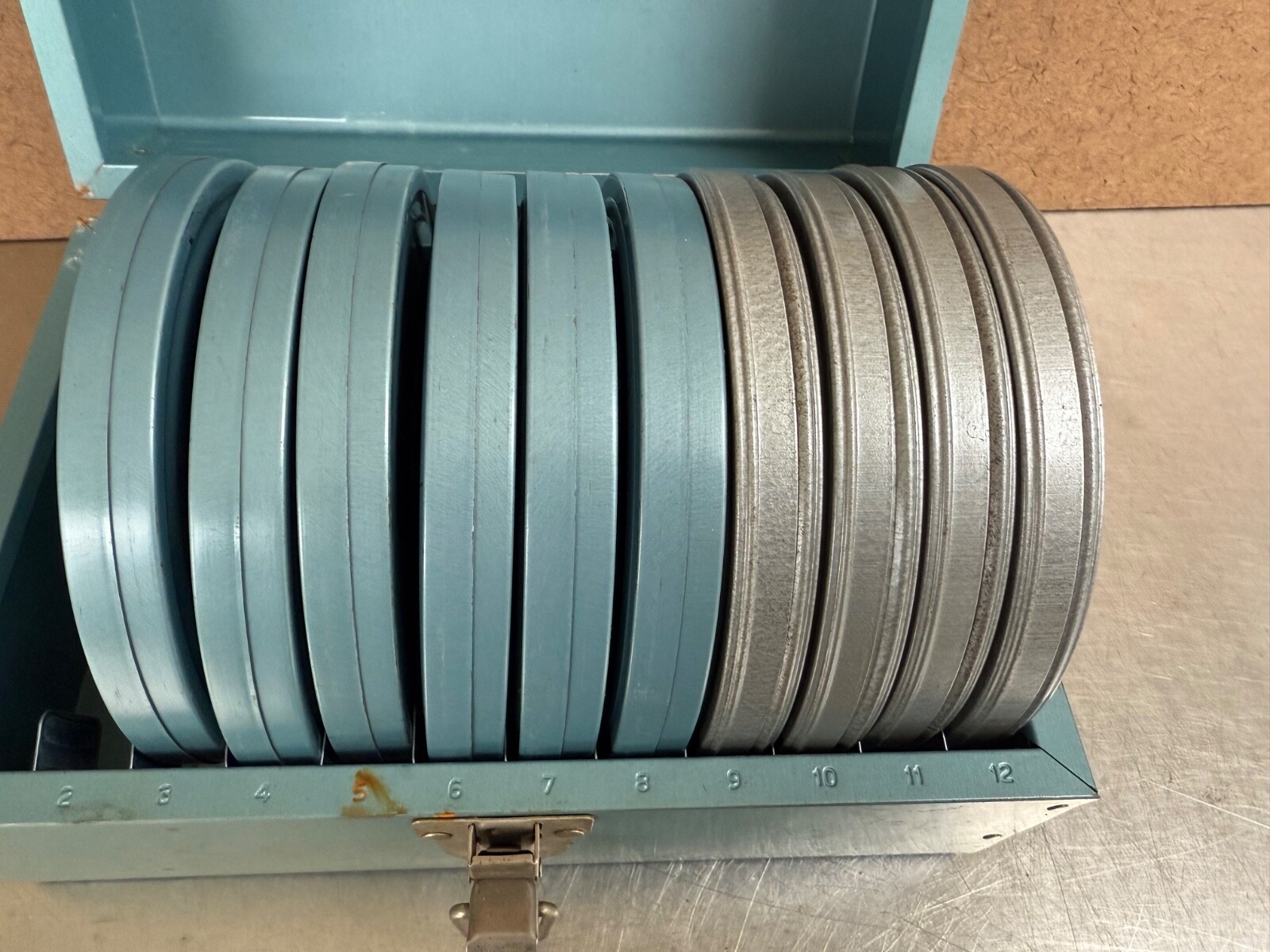 Vintage . Brumberger & Adams Metal Film Can Storage Case Box Containers