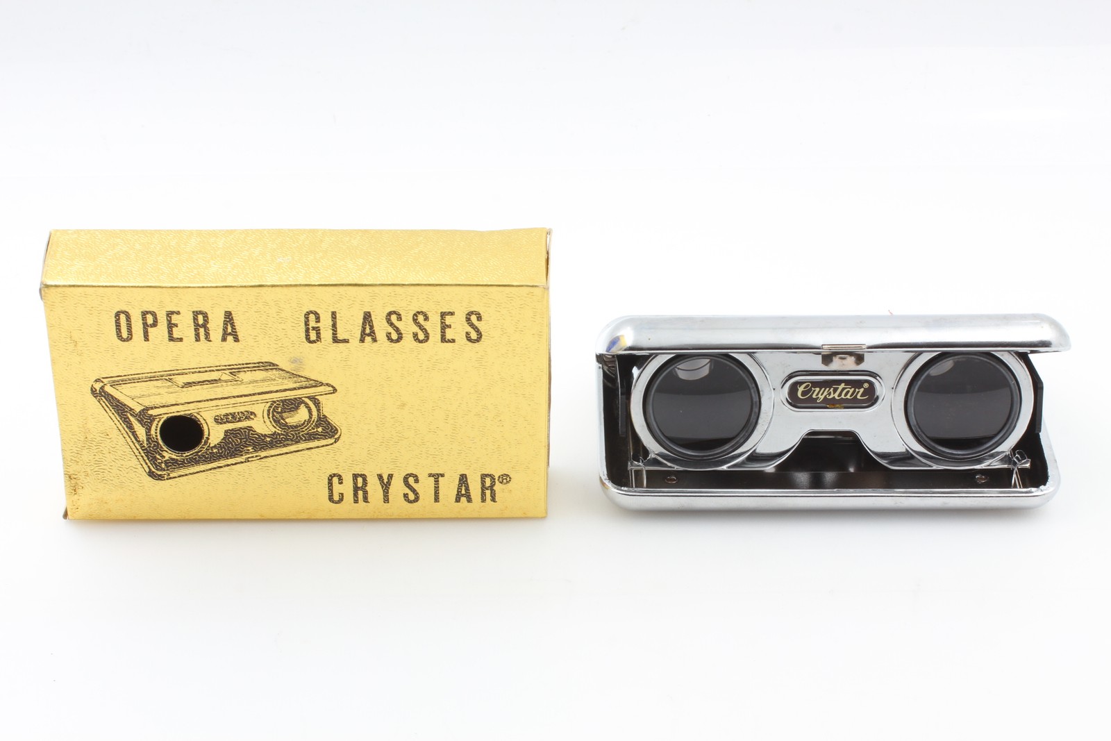 [Exc+5] RED Pocket Folding 2.5X Opera Travel Binoculars Crystar Lens From JAPAN
