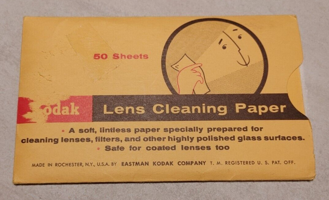 Kodak Lens Cleaning Paper & Solution Set, Original Vintage USA