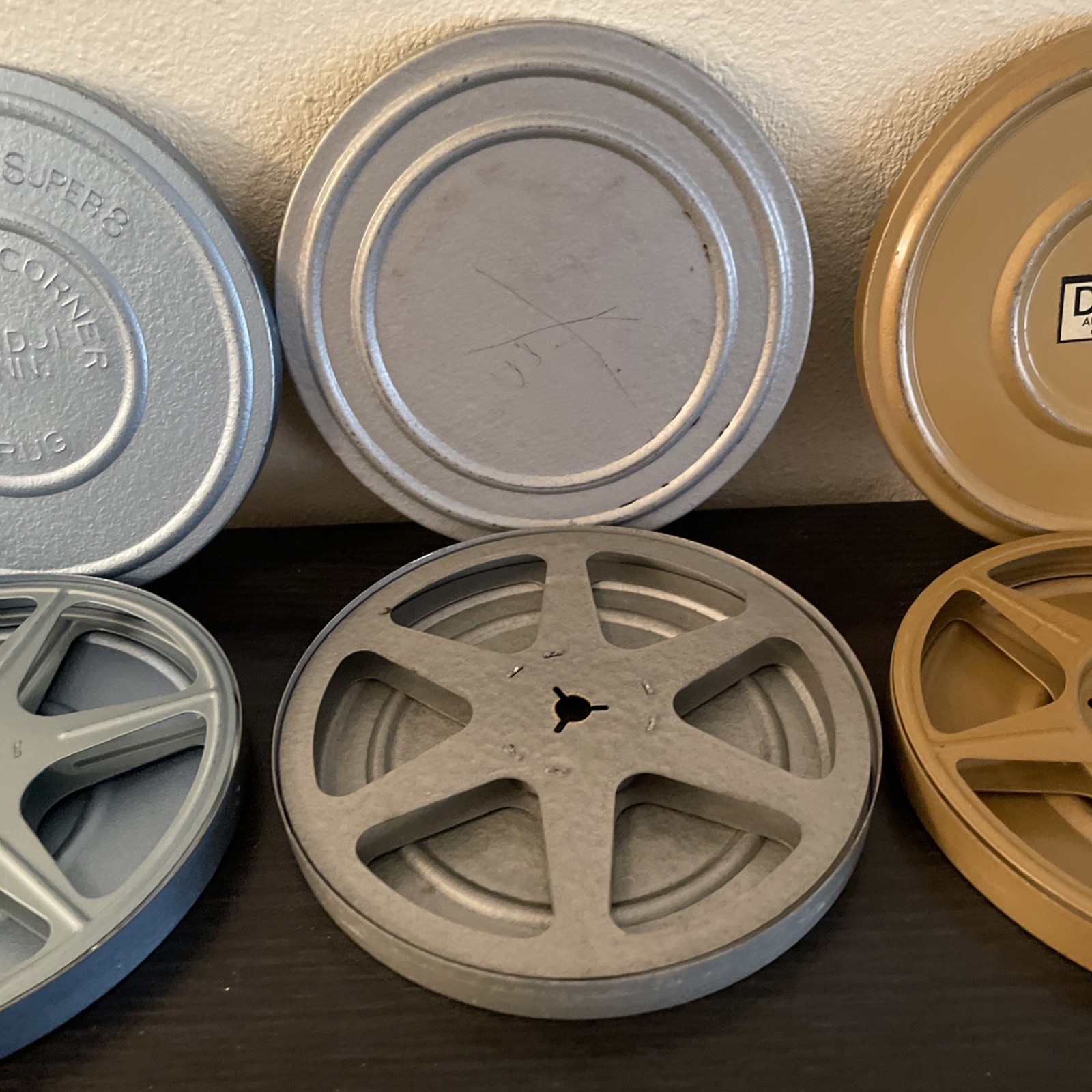 Lot Of 3 Super 8mm Reels & Cases 1 From Johnson Corner Drug Bemidji Minn. 5 1/8”