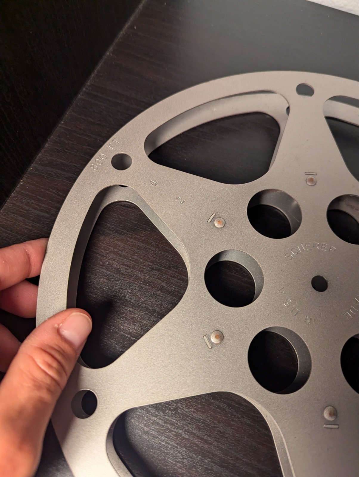 SCHERER 800′ 16MM FILM REEL 800ft cap – Made In USA – See Video