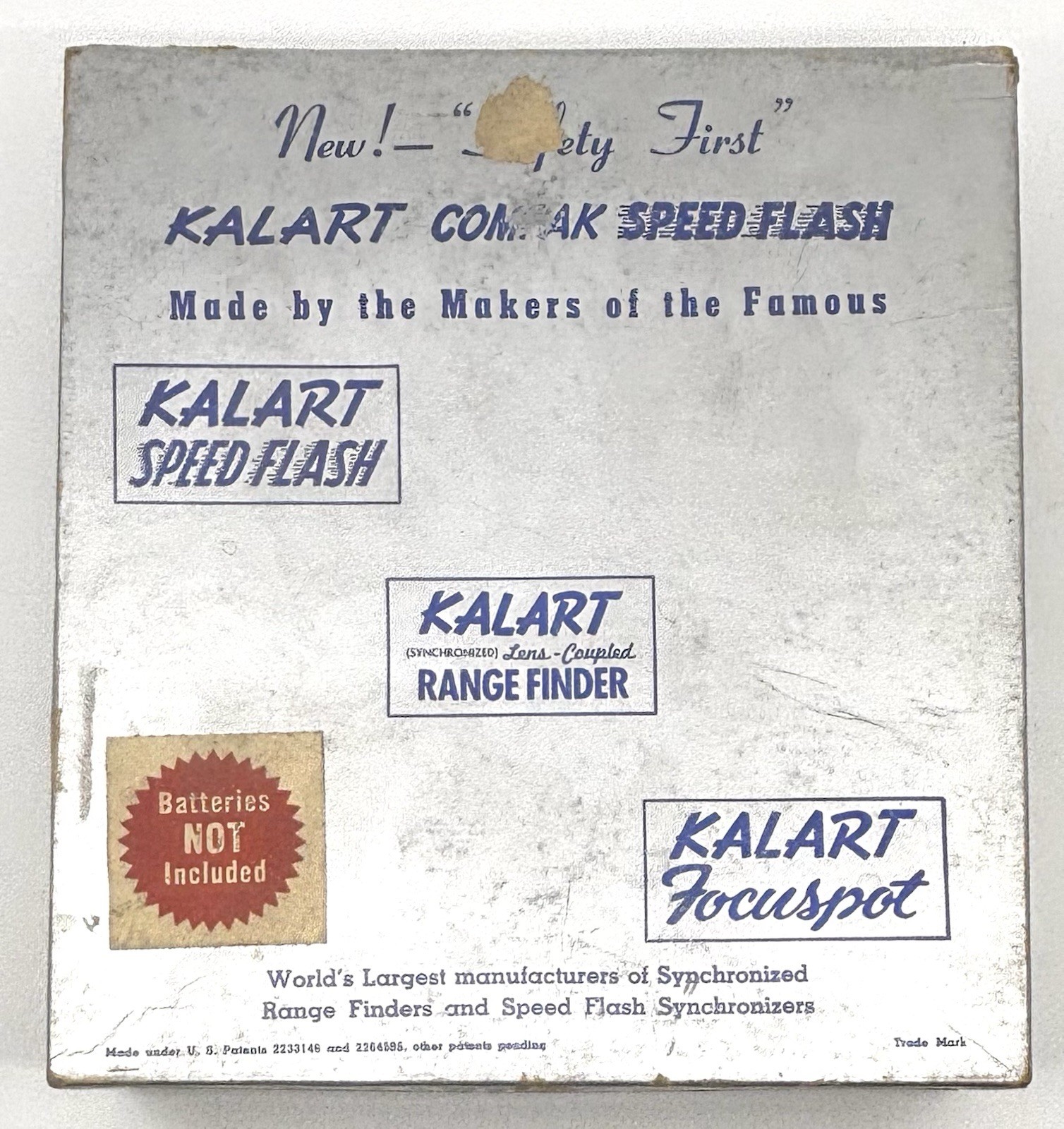 KALART COMPAK SPEED FLASH in Box with CABLE BULB INSERTS SUNLIGHT GUIDE VINTAGE