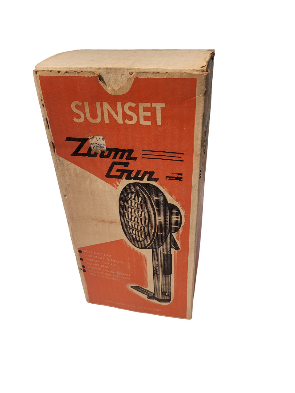 WORKING VINTAGE SUNSET ZOOM GUN UL-E20481 CAMERA LIGHT WITH ORIGINAL BOX