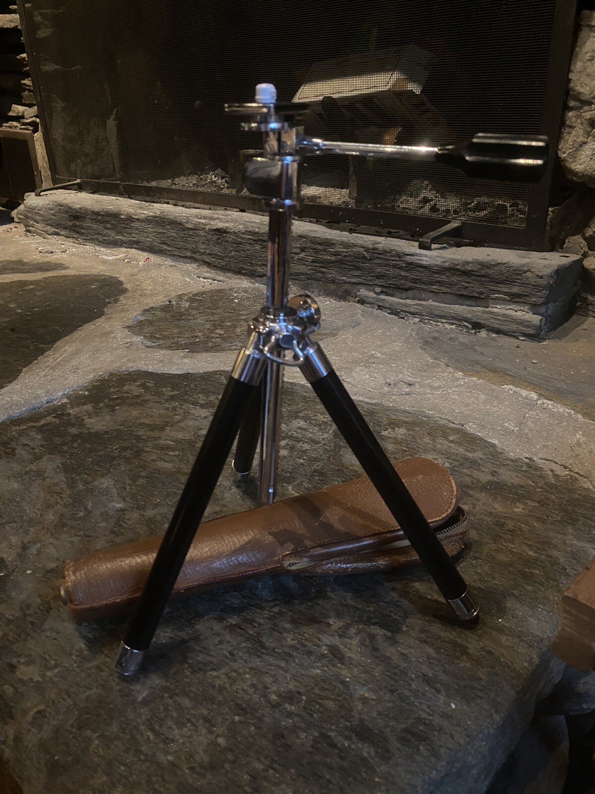 Vintage Brockway Black Chrome Camera Retractable Tripod 8″- 42”