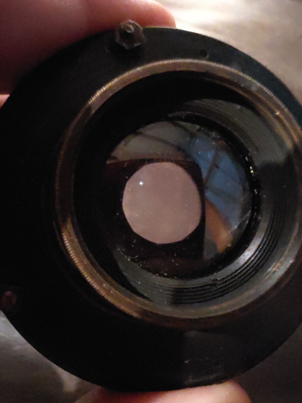 Antique Bausch & Lomb Camera Lens Unicum Brass Iris Works But Incomplete