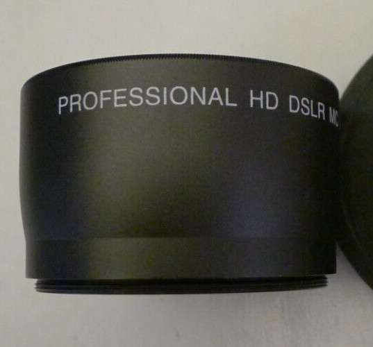 Professional 58mm HD DSLR 0.45X Wide Angle AND 2.5X Telephoto Lens +3 Caps & Bag
