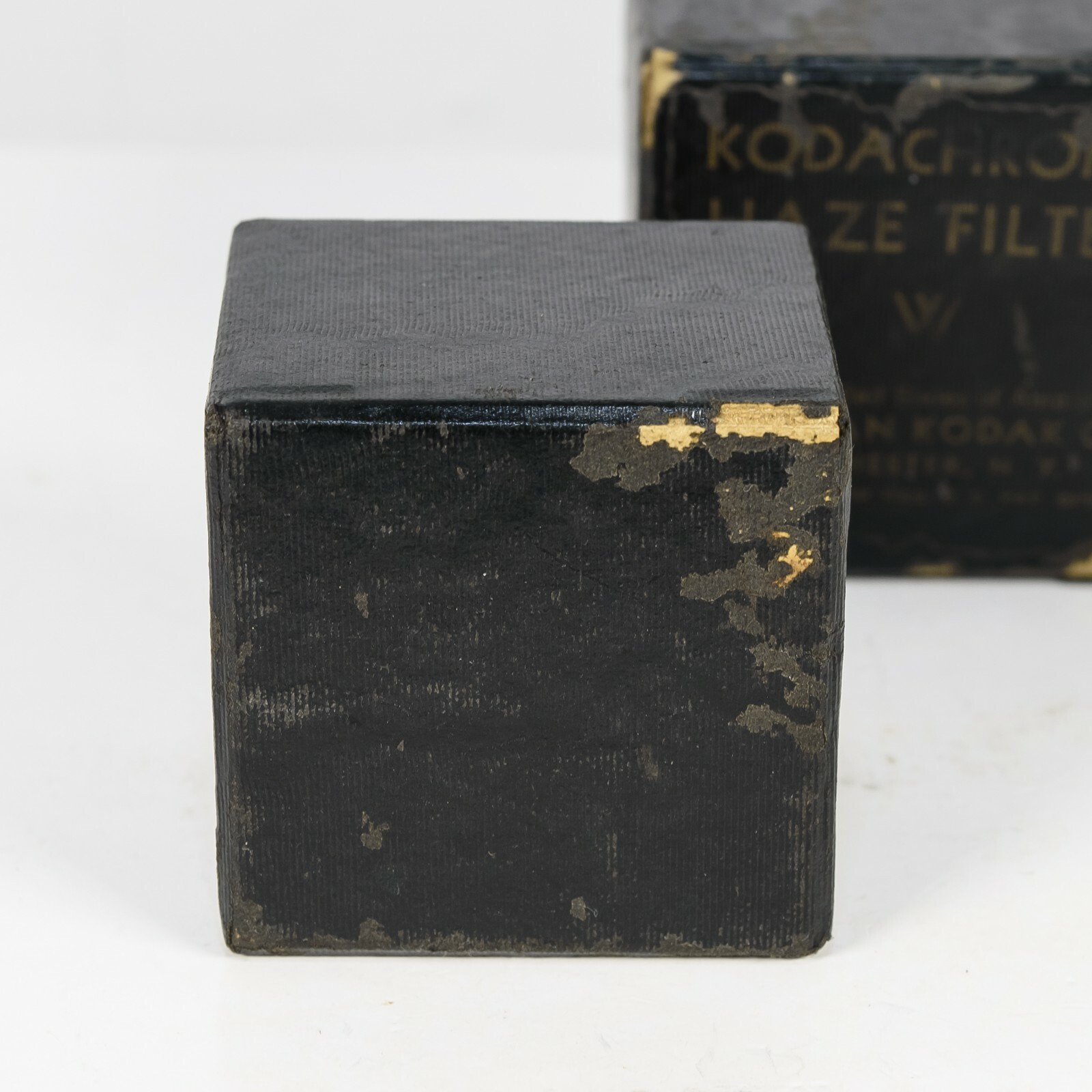 Early Kodak Empty Blue Fabric Covered Box for Kodachrome Haze Filter “W”