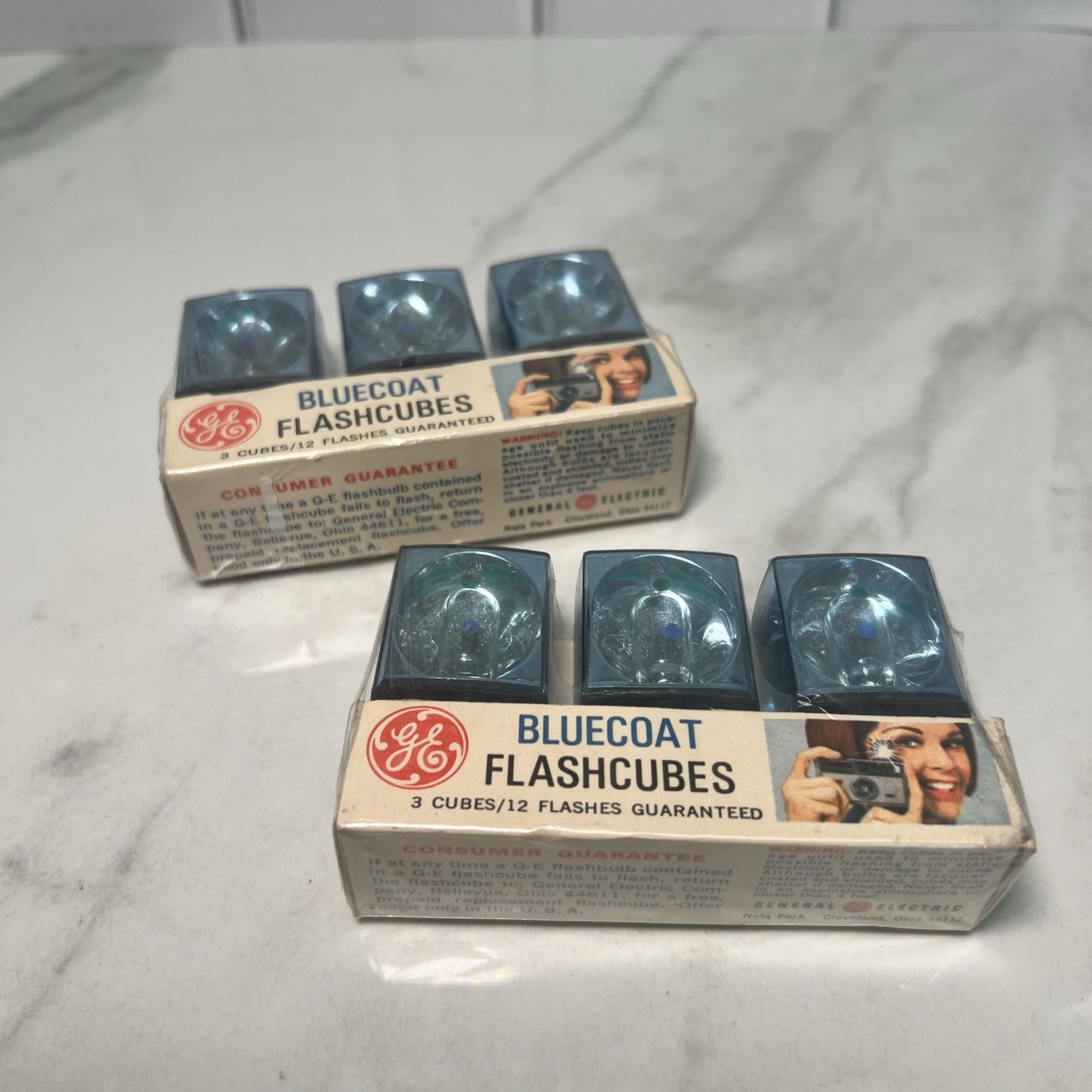 NEW Vintage General Electric Bluecoat Flashcubes For Camera 2 pack, see photos