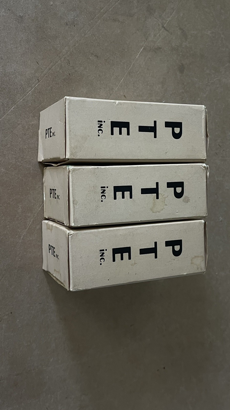 3 Vintage Foto Logo PTE Accessory Part Papers Unidentified Item Original Box NOS