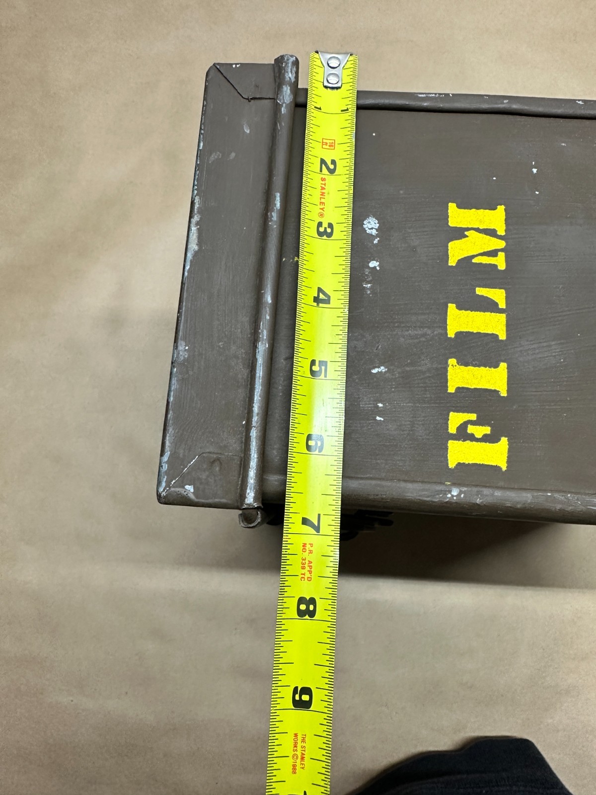 US Military Film 8M1 Movie Reel Field Box Metal Canister Transport Case ICC-32A