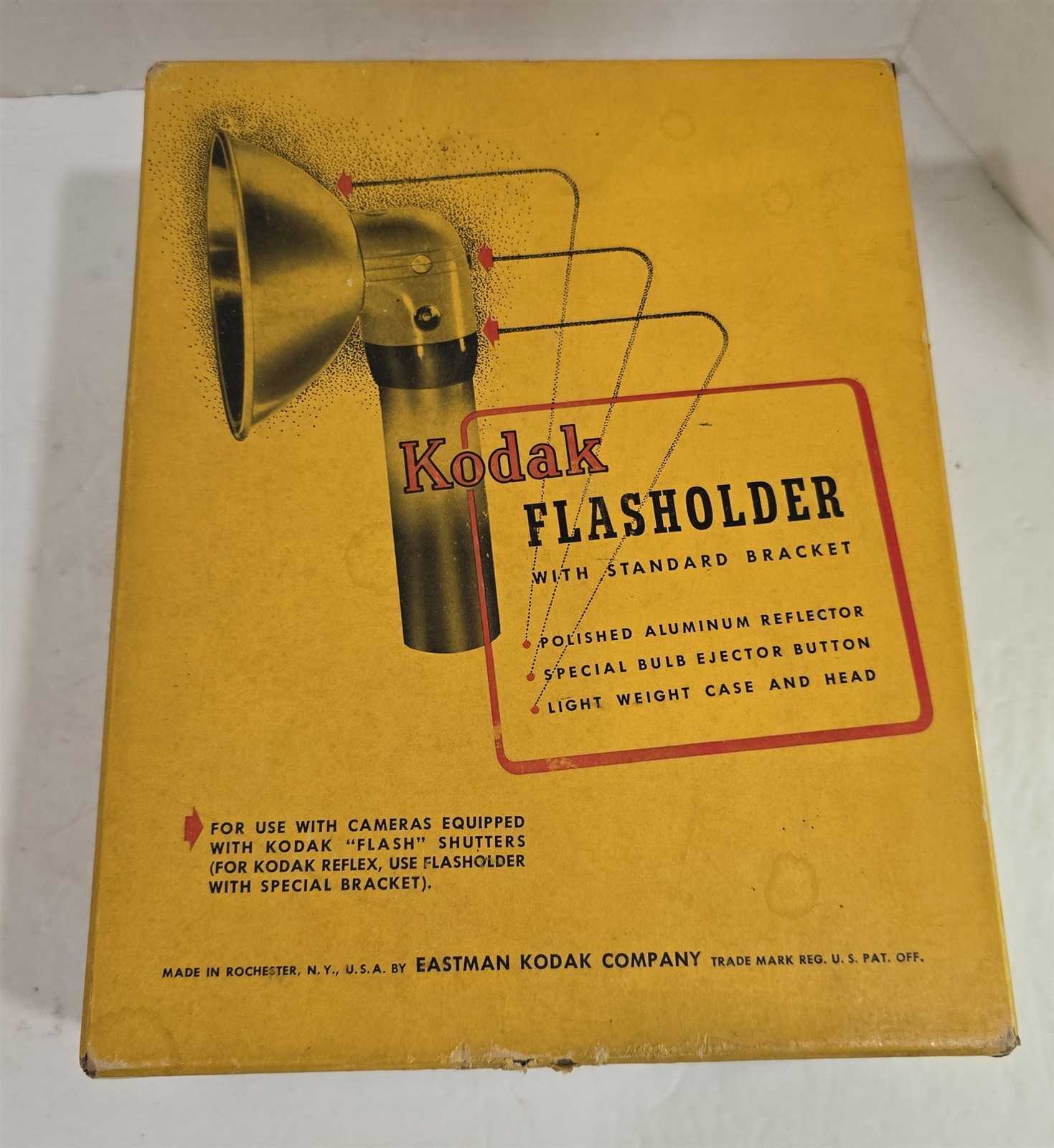 Vintage Kodak Flasholder with Standard Bracket in Original Box with Manual