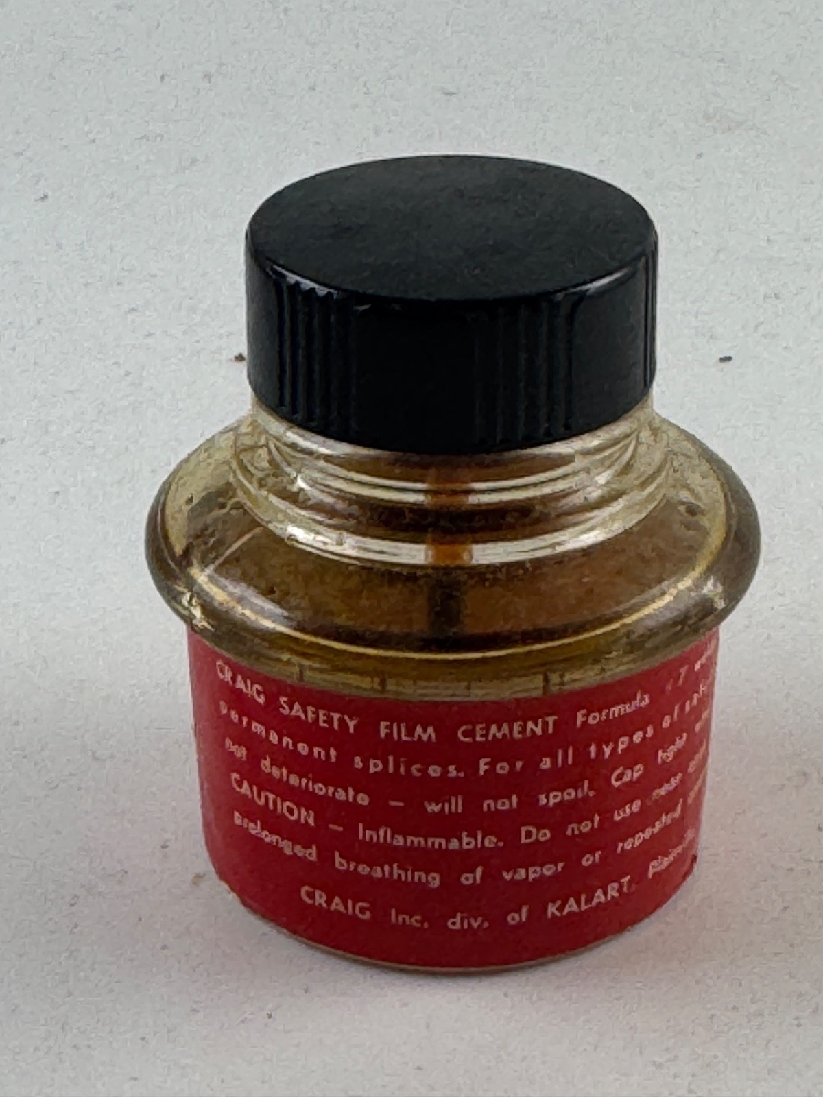 Film Editor – Bottle Craig Safety Formula #7 Film Cement Glass Jar Vintage Box