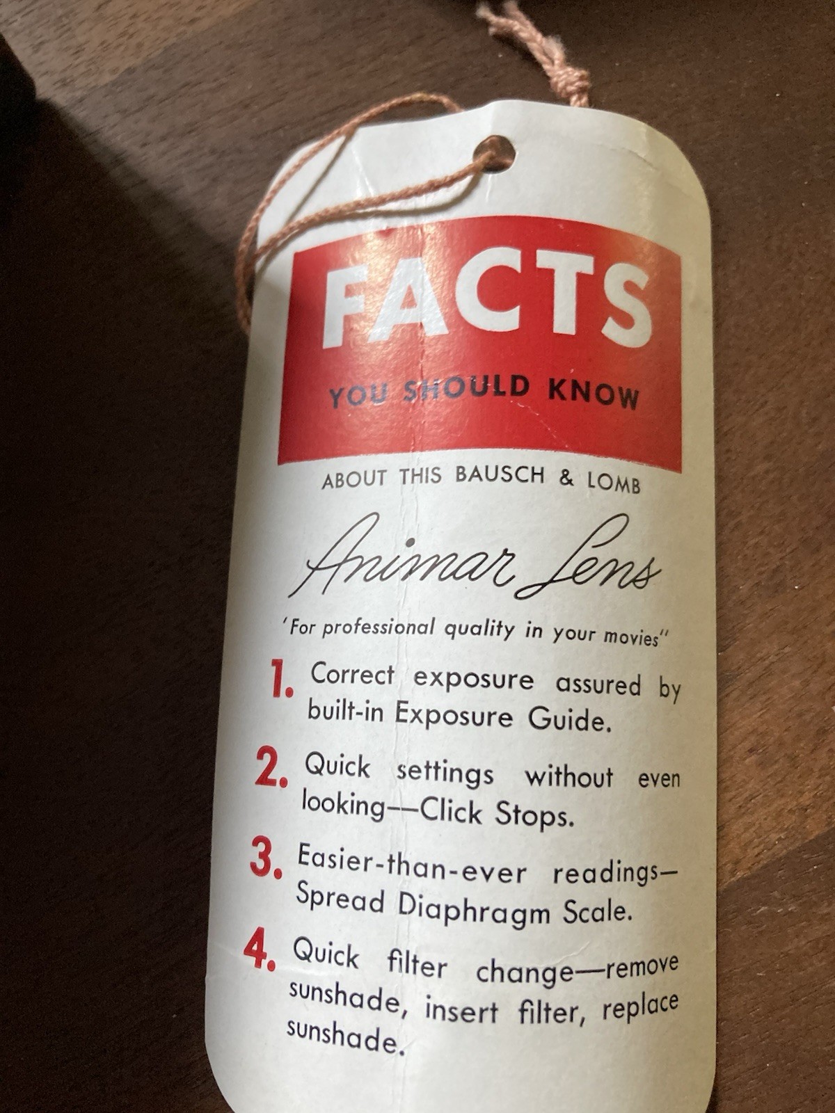 Bausch & Lomb 25mm Animar Lens F2.7