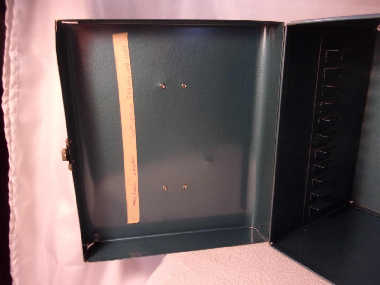 Vintage Logan Deluxe 12 Slot 8mm Movie Film Case/Chest, Metal