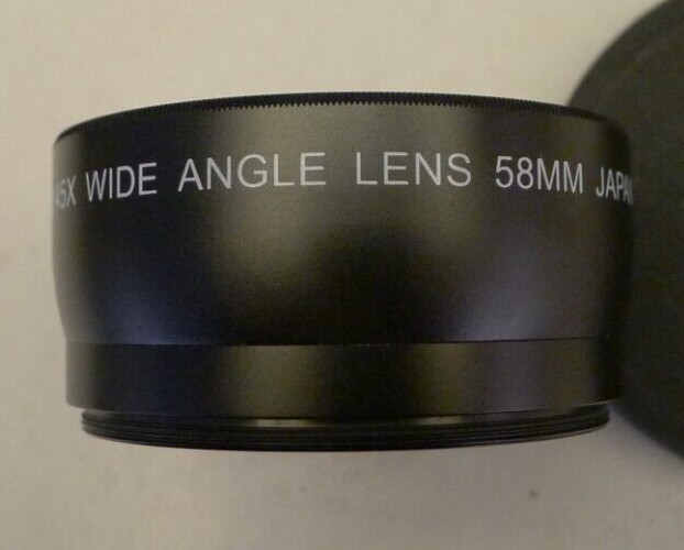 Professional 58mm HD DSLR 0.45X Wide Angle AND 2.5X Telephoto Lens +3 Caps & Bag