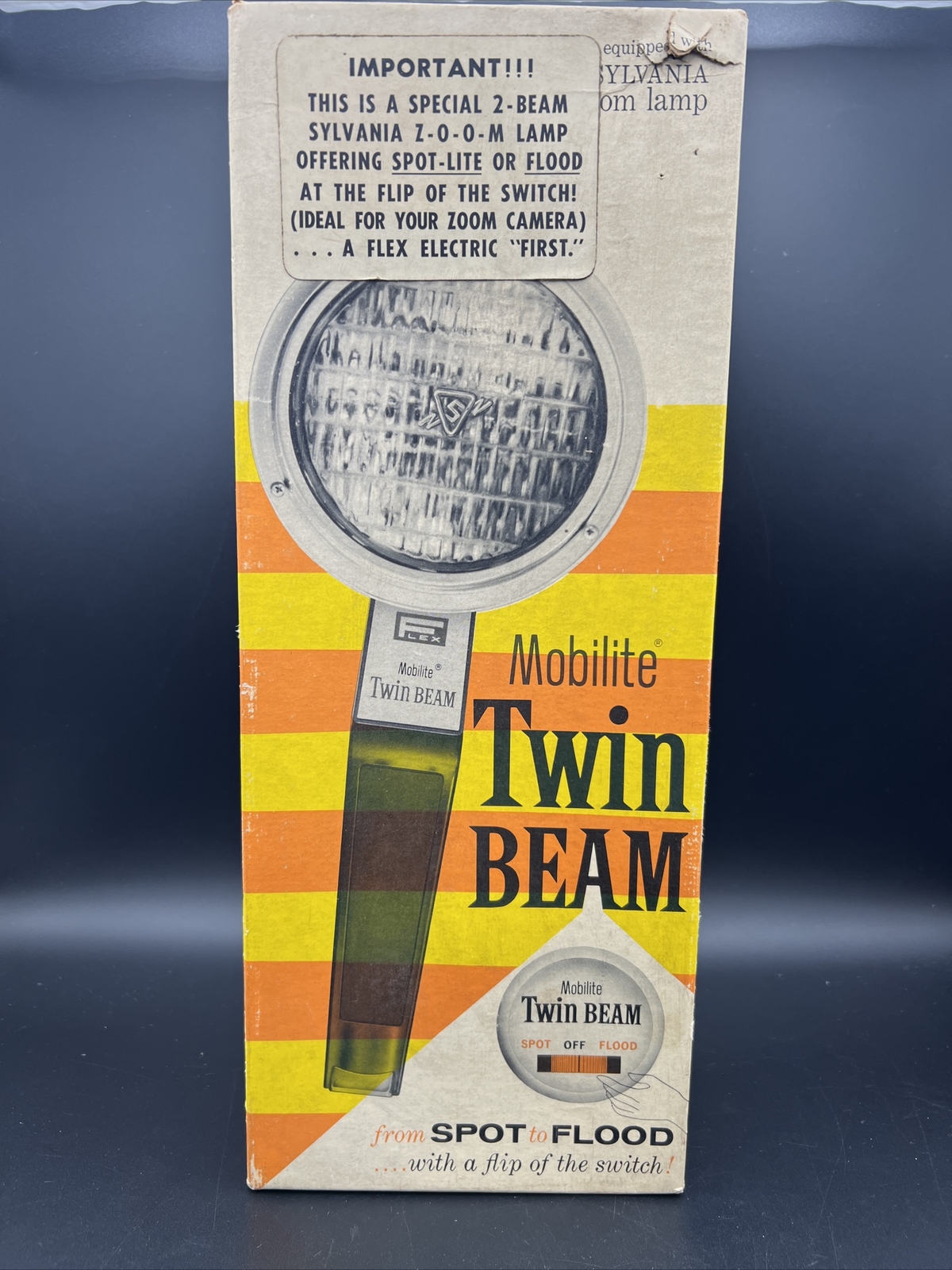 Sylvania Mobilite Twin Beam Spot Flood Light Zoom Lamp Photo Camera Works Used