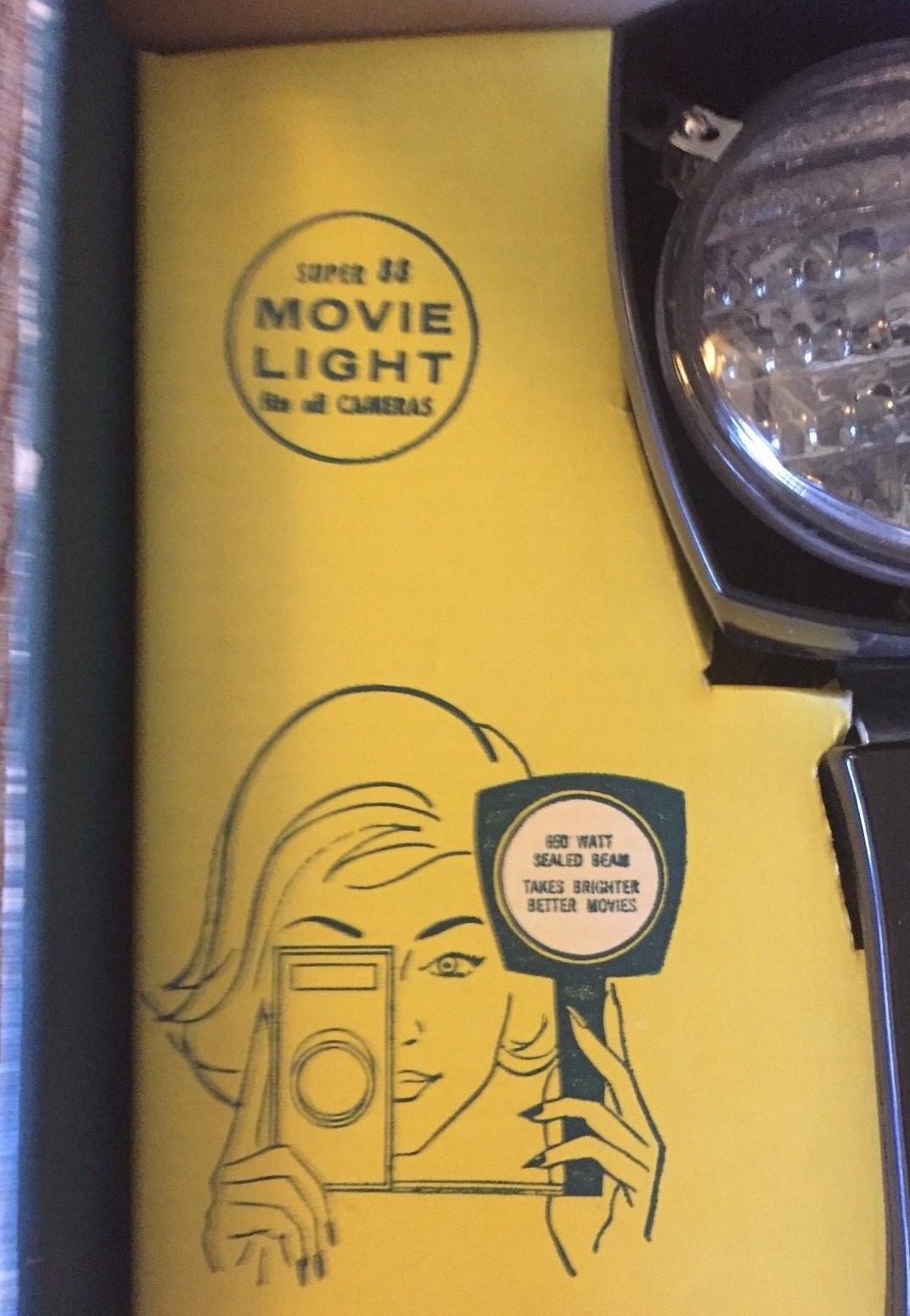VINTAGE WESTINGHOUSE SUPER 88 MOVIE LIGHT SEALED BEAM TYPE MOVIE LAMP 650 WATT