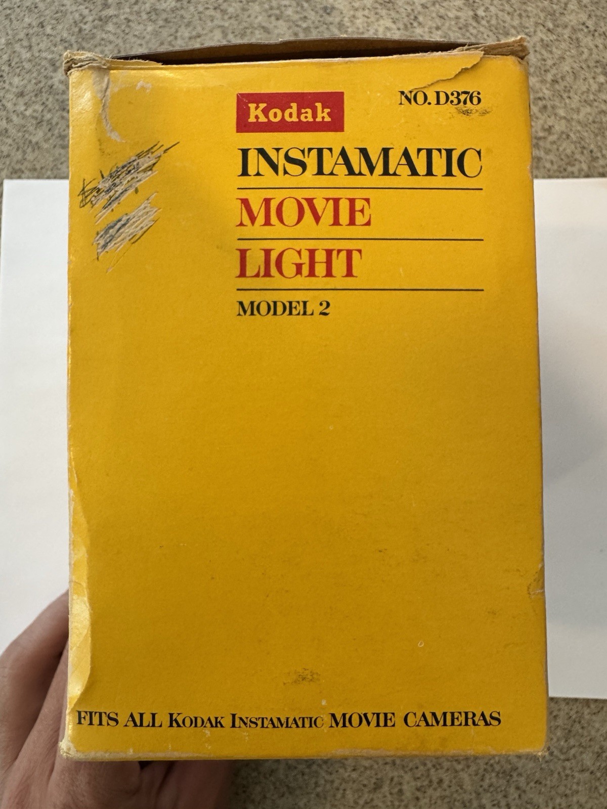 Kodak Instamatic Movie Light Model 2 No. D376 w/ Cord & Original Box Working