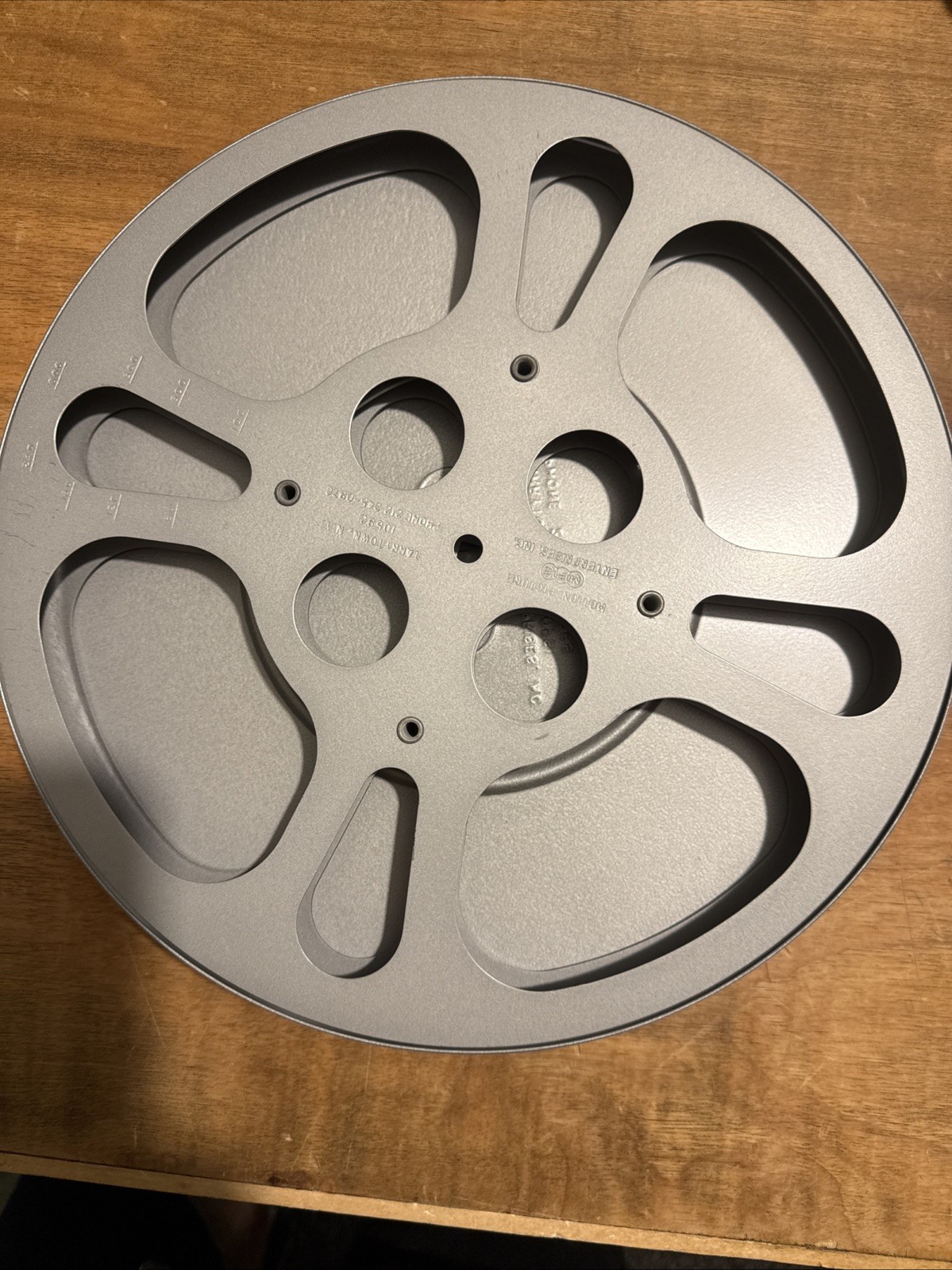 Vtg Motion Picture Enterprises 16mm Metal Film Reel 10 3/4in Canister Art Decor