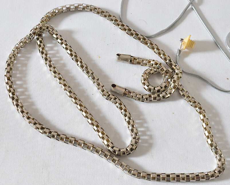 Vintage Metal Camera Chains 36 Inch, 35 Inch, 21 Inch, 8 Inch, Lot of 5 Chains