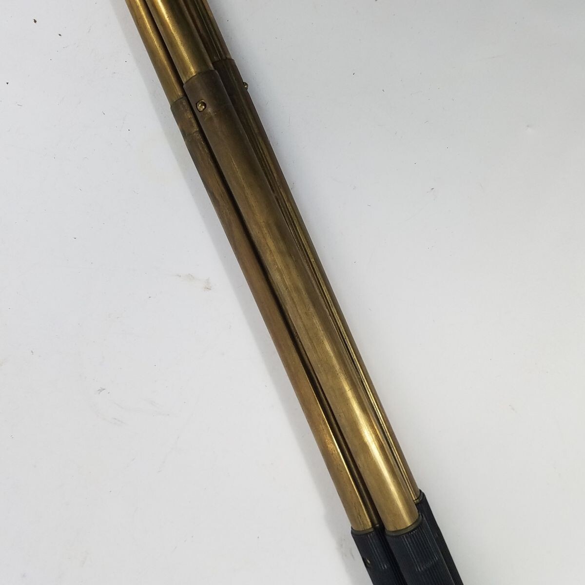 Vintage Ising Telescoping Brass Leg Tripod Original Case Germany 47″ 6 Section