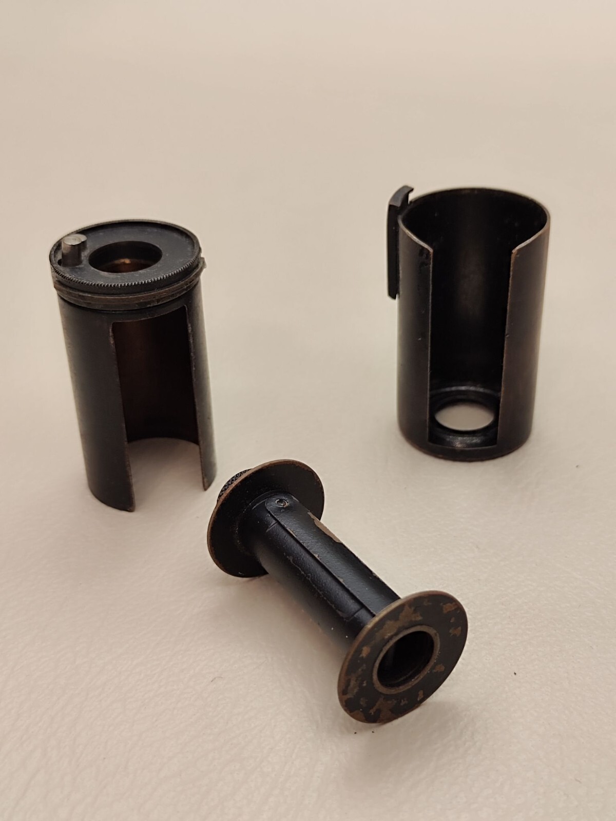 Reloadable cassette for 35 mm film brass for Fed cameras USSR