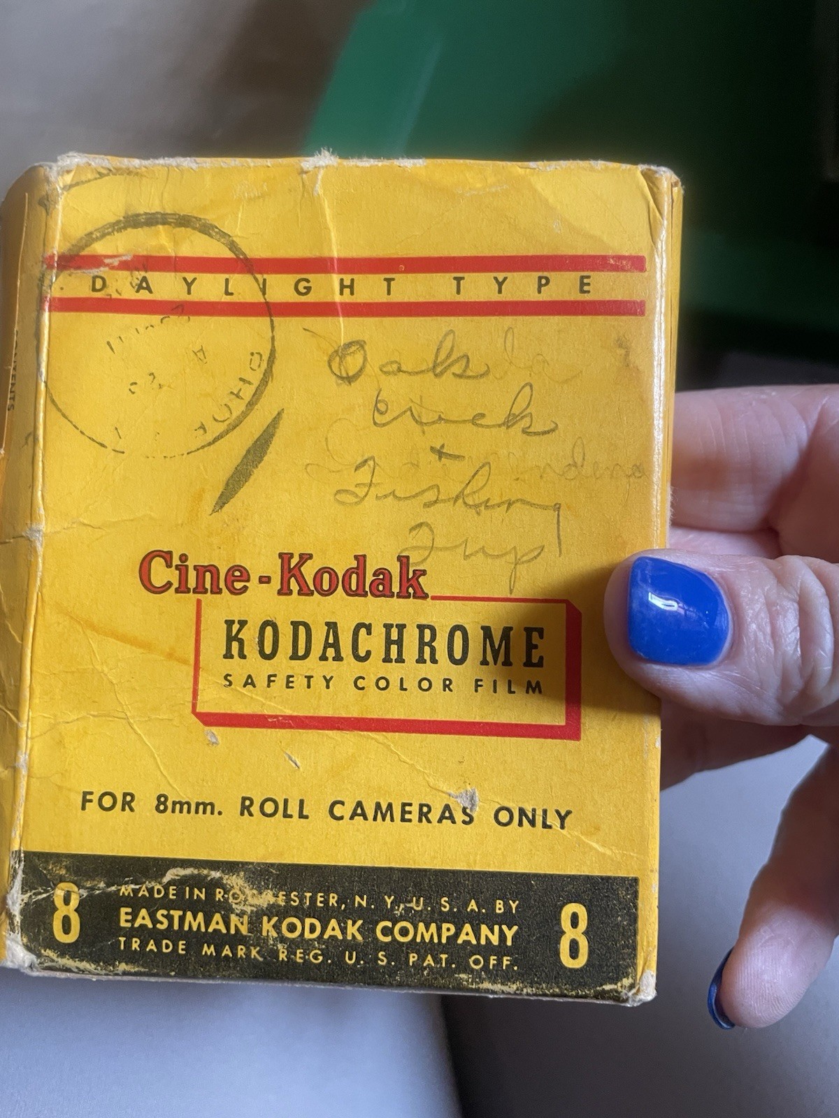 Vintage Glenwood Metal 8MM Storage Box with 9 Reels of Film